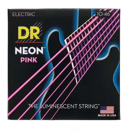 DR Strings | NPE-10 Neon Hi-Def Pink SuperStrings | Medium