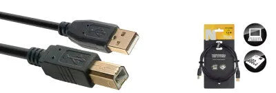 Stagg | Série N USB 3.0 A-B 1,5 m | Noir
