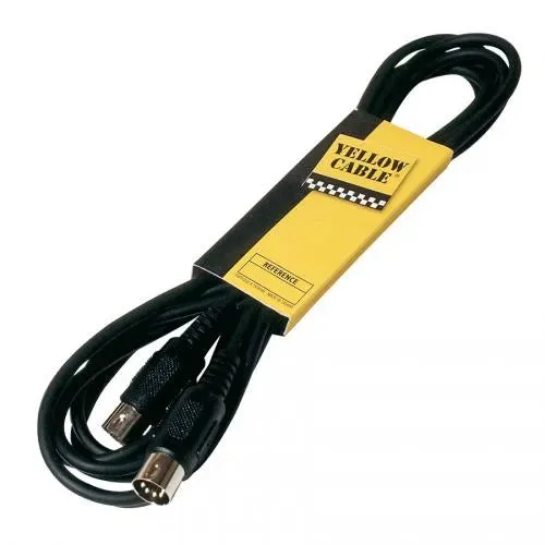 Yellow Cable | MD1 | MIDI DIN 5 broches mâle/mâle