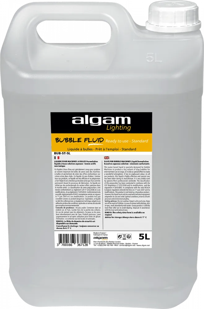 Algam Lighting | Liquide à bulles BUB-ST-5L |  5 Litres