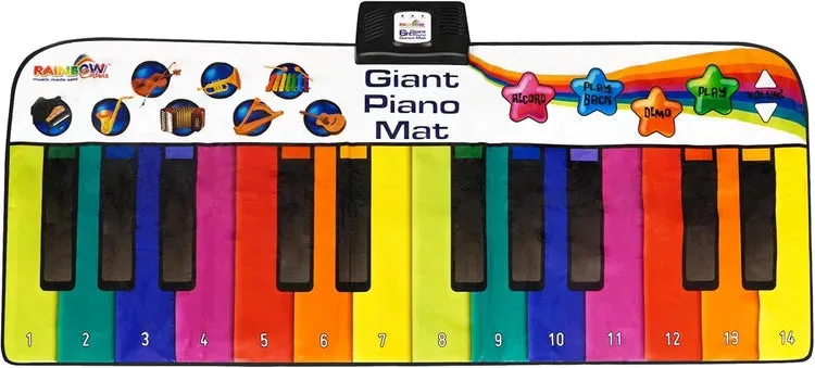 Rainbow Colours | 6FT Giant Piano Mat