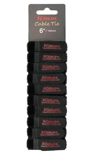 Kirlin | CT3-152BK - Pack 10 Velcro 16 mm | Noir