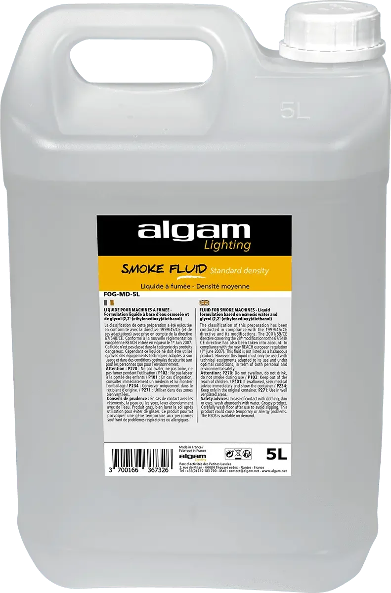 Algam Lighting | Liquide fumée densité moyenne FOG-MD-5L | 5 Litres
