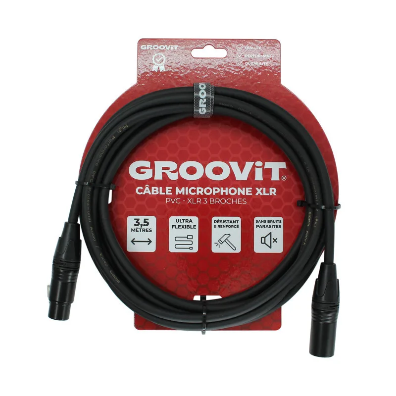 Groovit | GROXLR002 | Câble XLR M/F 3,5 m