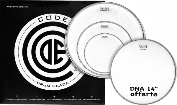 Code Drumheads | DNA Clear | Transparente 14"