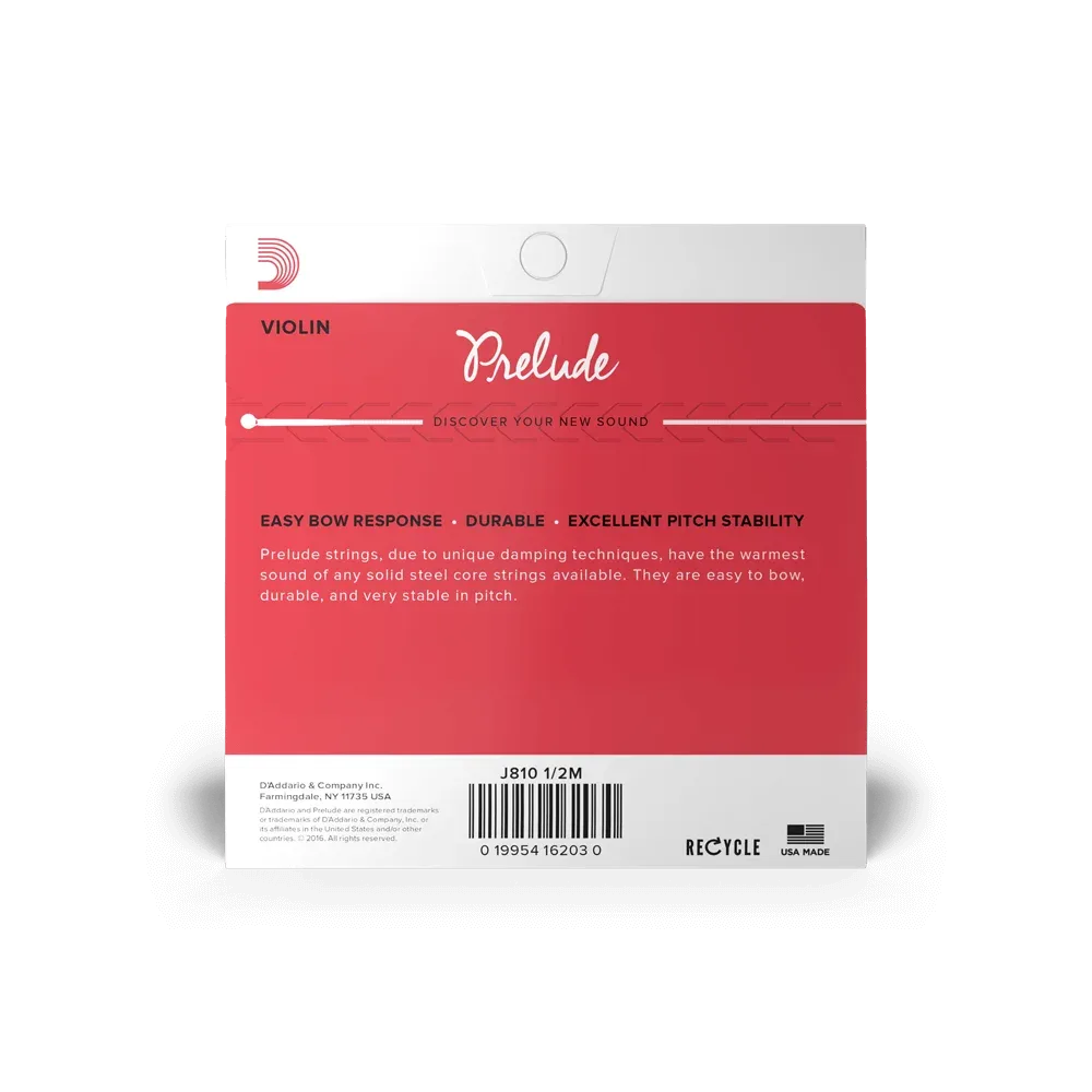 D'Addario | Prelude Corde La Violon | 1/2 Taille Tension Moyenne