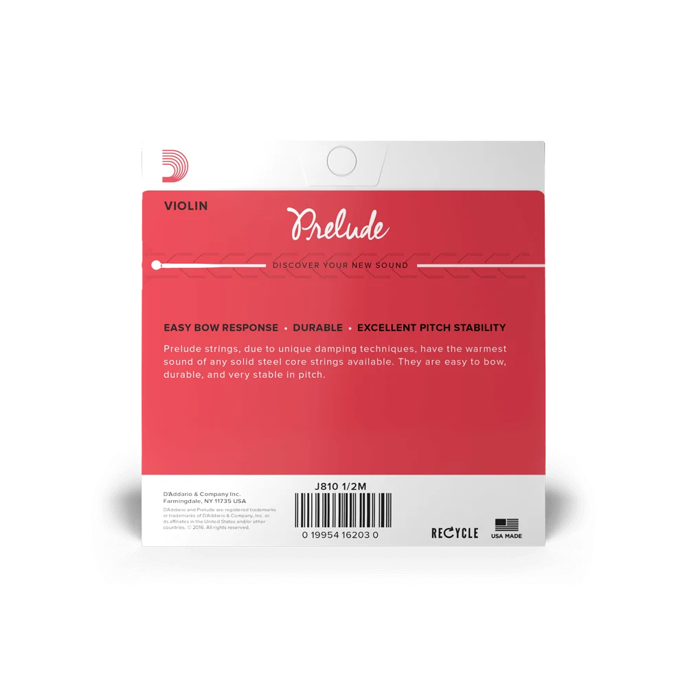 D'Addario | Prelude Corde La Violon | 1/2 Taille Tension Moyenne
