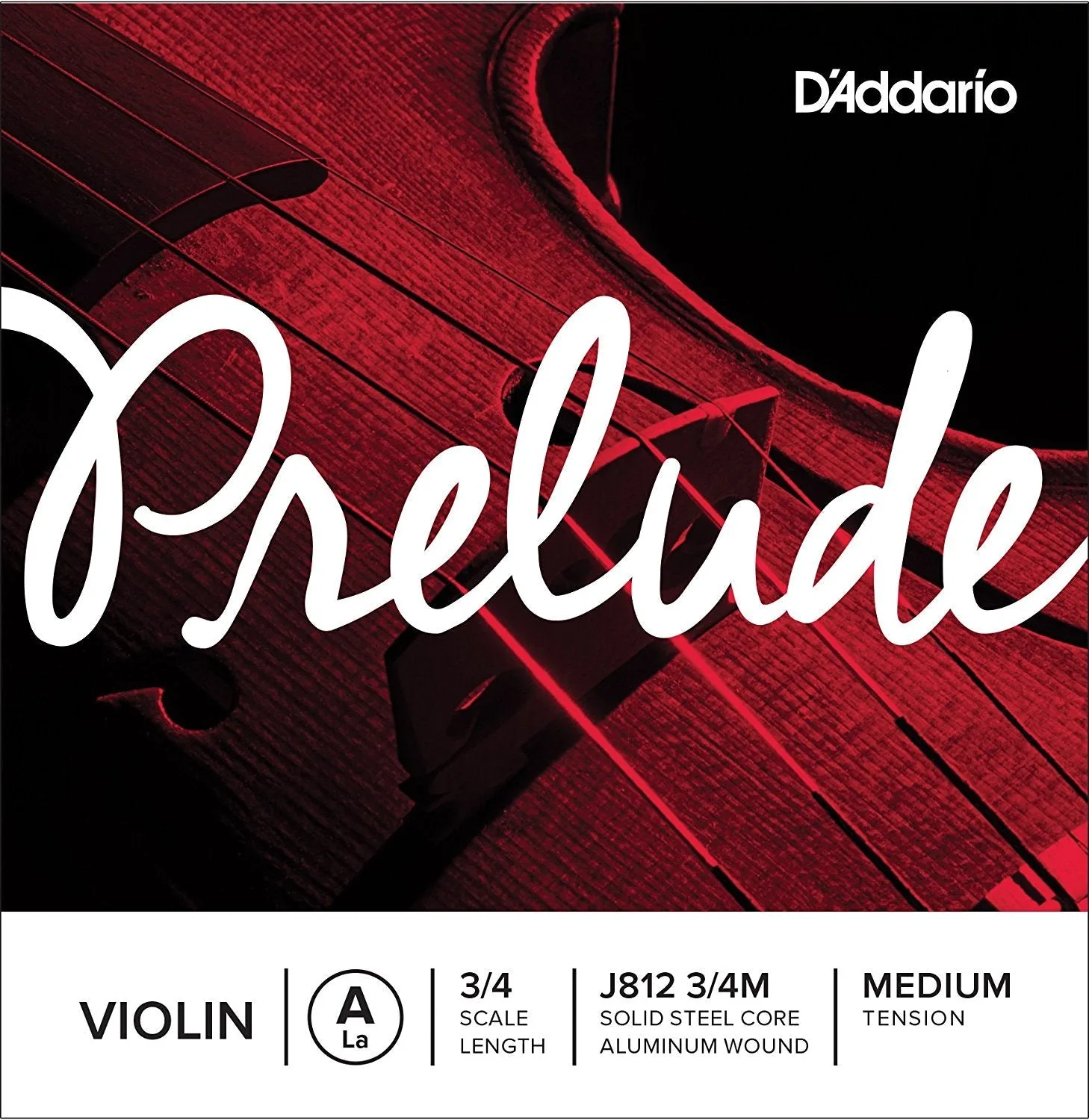 D'Addario | Prelude Corde A Violon | 3/4 Taille Tension Moyenne