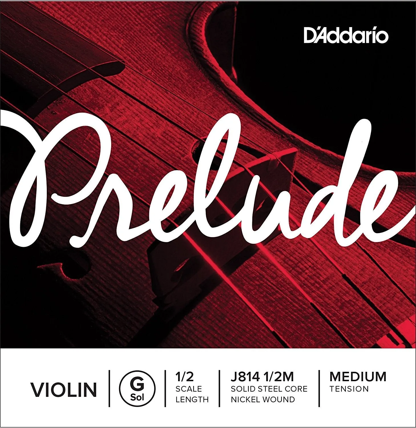 D'Addario | Prelude Corde de Violon Sol | 1/2 Taille Tension Moyenne