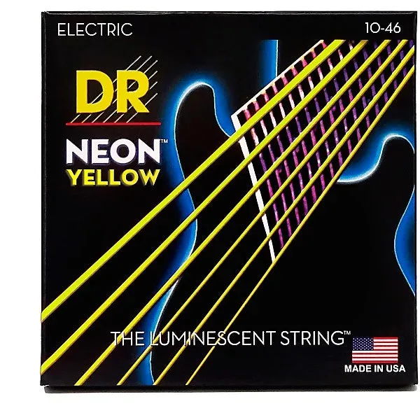 DR Strings | Neon Hi-Def Yellow Superstrings Medium