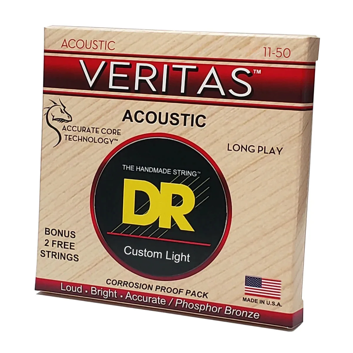 DR Strings | Veritas Acoustic VTA-11 | Custom Light 11-50