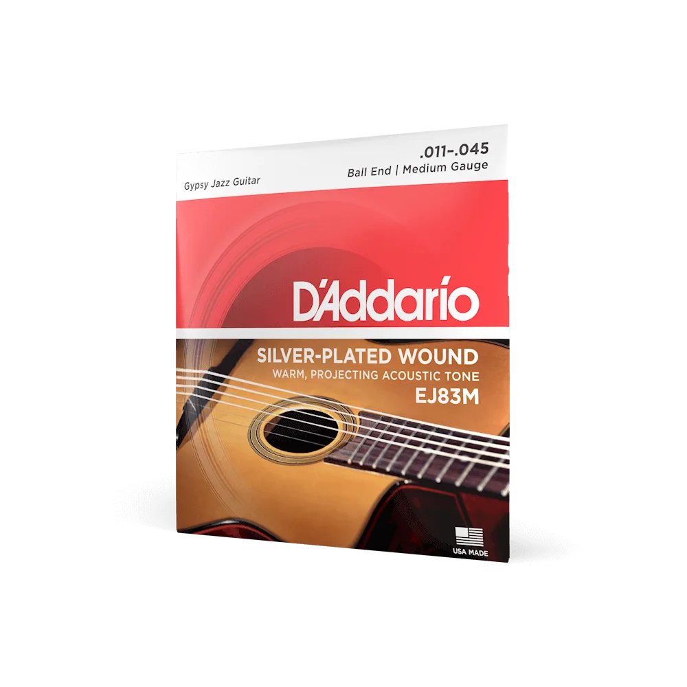 D'Addario | EJ83M Gypsy Jazz | Plaqué Argent Medium