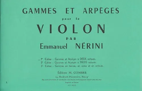 Emmanuel Nerini | Gammes et Arpèges Volume 1 | Violon