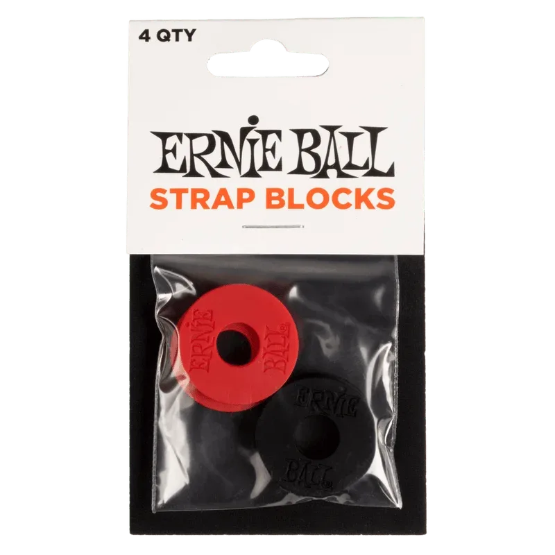 Ernie Ball | 5620 Strap Blocks | Rouge (Pack de 4)