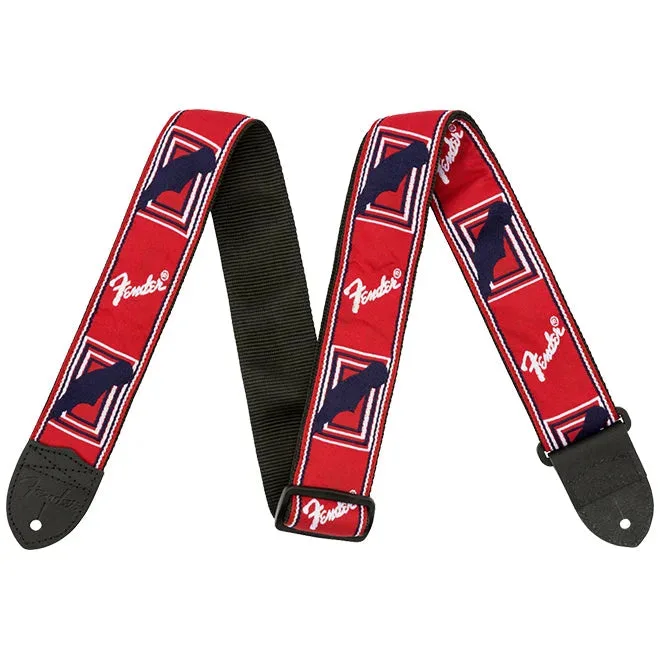 Fender | 2" Monogrammed Strap | Rouge/Blanc/Bleu
