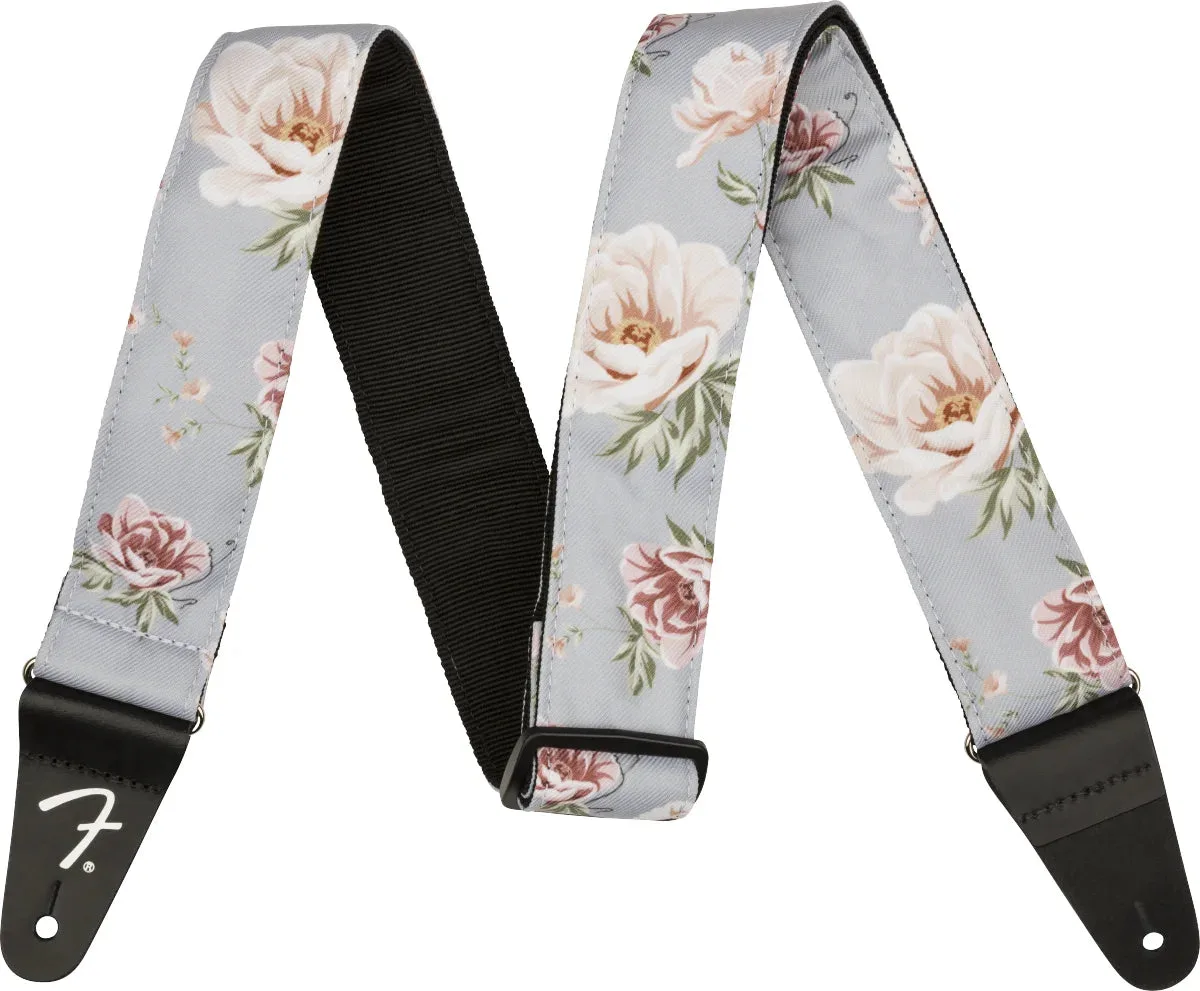 Fender | Floral 2" Guitar Strap | Gris