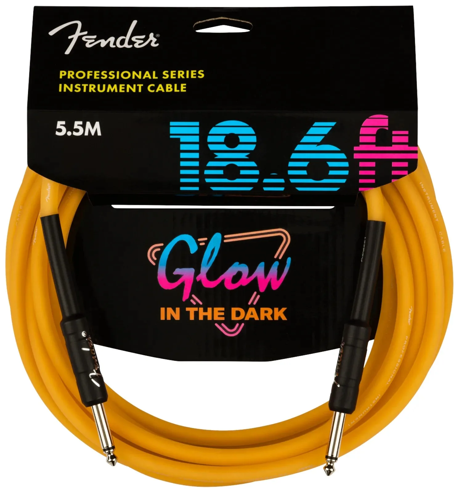 Fender | Professional Glow in the Dark Cable | Orange 5,5 m