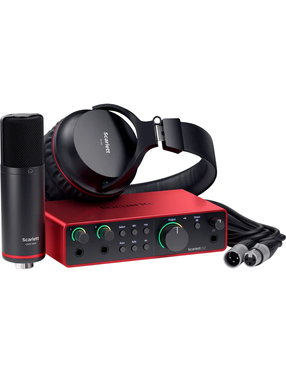 Focusrite | Pack Scarlett 2i2 Studio Micro, casque | 4th Gen