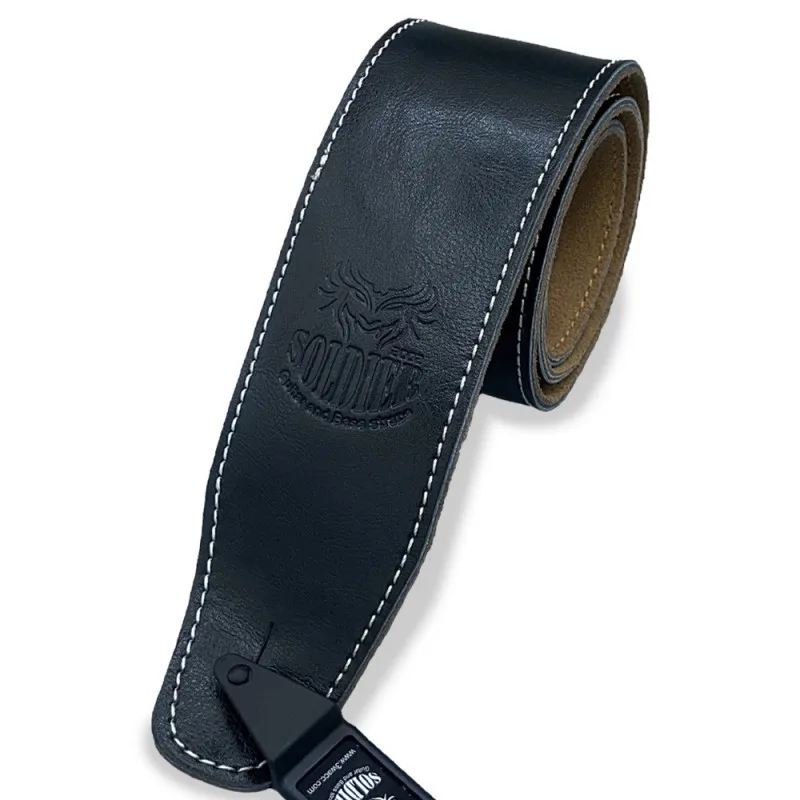 Soldier | GL01401 | Sangle cuir Noir absolu