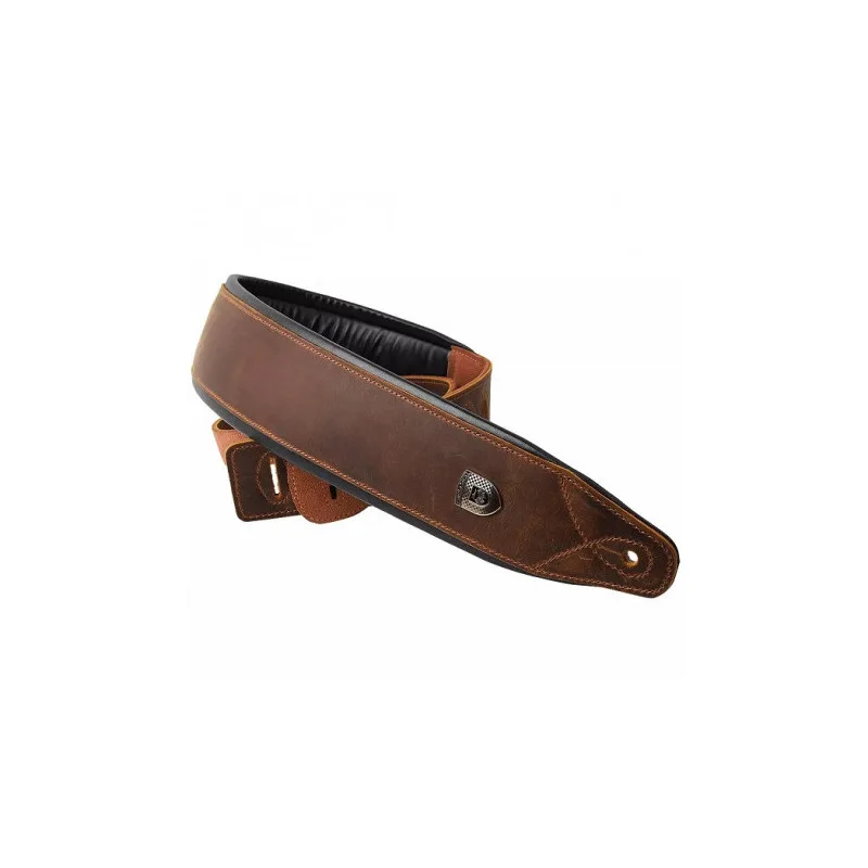 Soldier | GL025N | Sangle cuir matelassé Héritage Marron