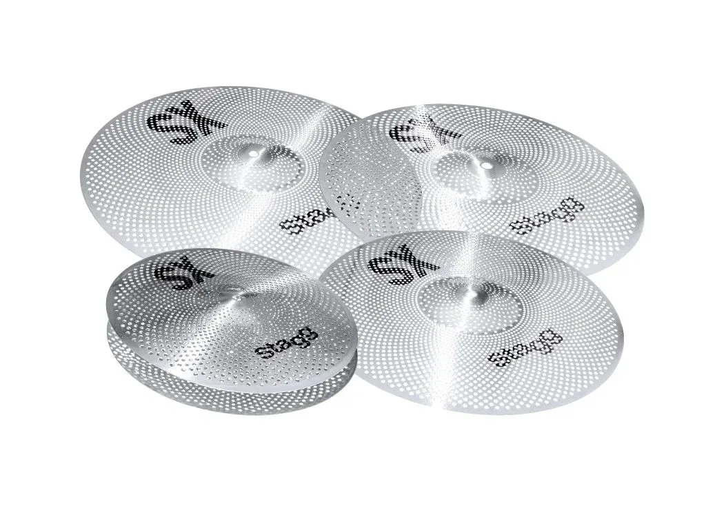 Stagg | SXM Set de Cymbales d'Entraînement Silencieuses | avec Sac