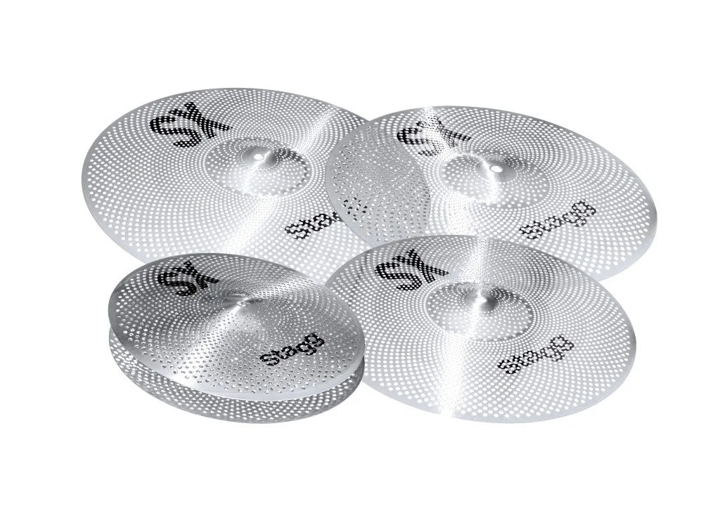 Stagg | SXM Set de Cymbales d'Entraînement Silencieuses | avec Sac
