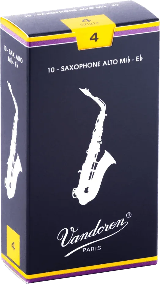 Vandoren | Anches Saxophone Alto Traditional | Force 4 (Boîte de 10)