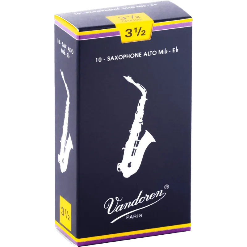 Vandoren | Anches Saxophone Alto Traditionnelles | Force 3.5 (Boîte de 10)