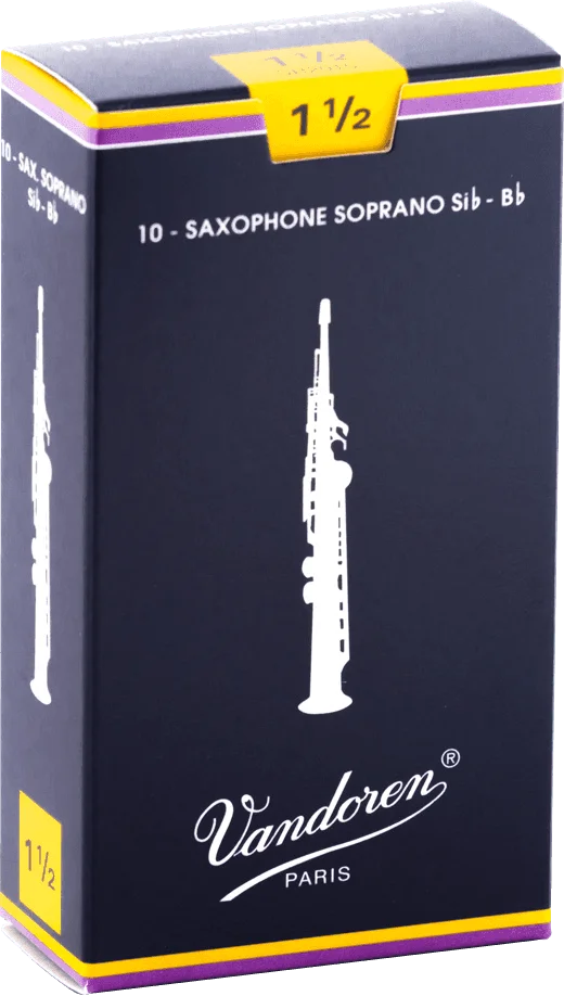 Vandoren | Anches Saxophone Soprano Traditional | 1.5 (Boîte de 10)