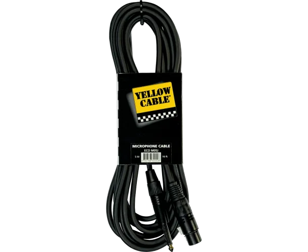 Yellow Cable | M05J | Jack Mono Mâle TS / XLR Femelle 5m