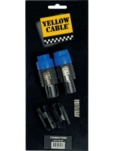 Yellow Cable | Fiche Speakon Male 4 Points | Lot de 2
