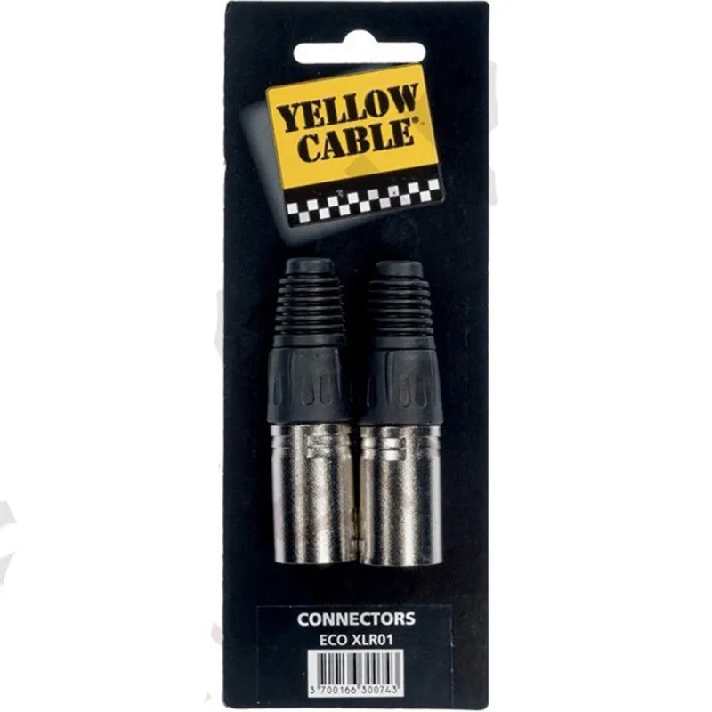 Yellow Cable | XLR01 | Fiche XLR 3 Broches Mâle Lot de 2