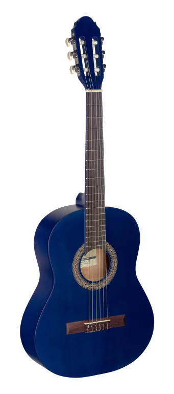 Stagg C410 M Blue - Guitare classique 1/2 bleue avec table en tilleul