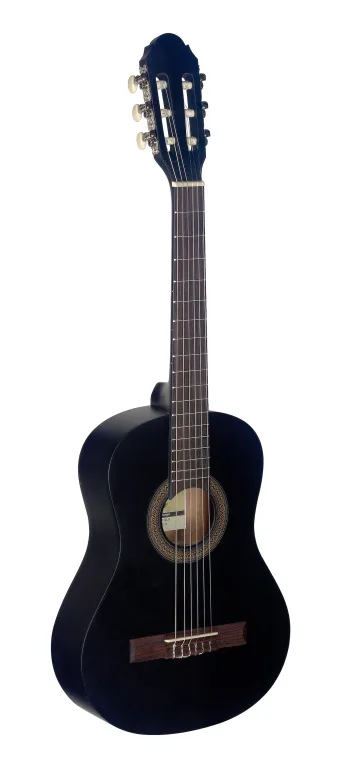 Stagg C410 M BLK - Guitare classique 1/2 noire avec table en tilleul