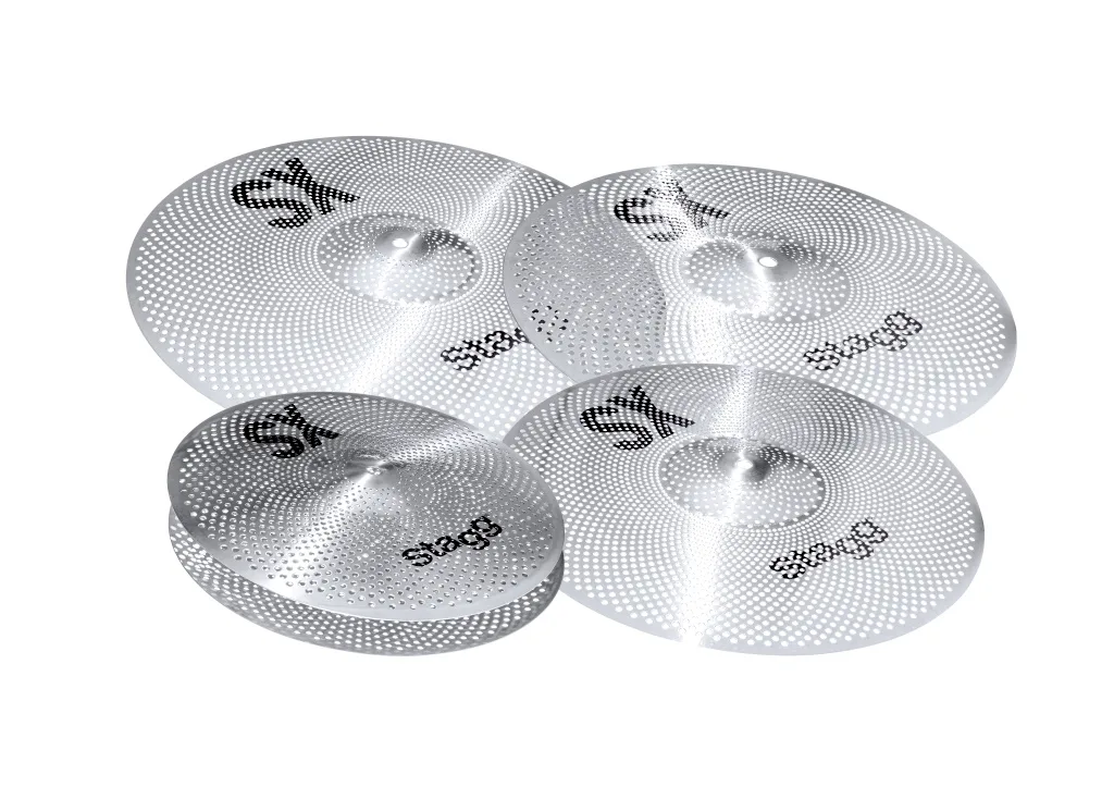 Stagg | SXM Set de Cymbales d'Entraînement Silencieuses | avec Sac