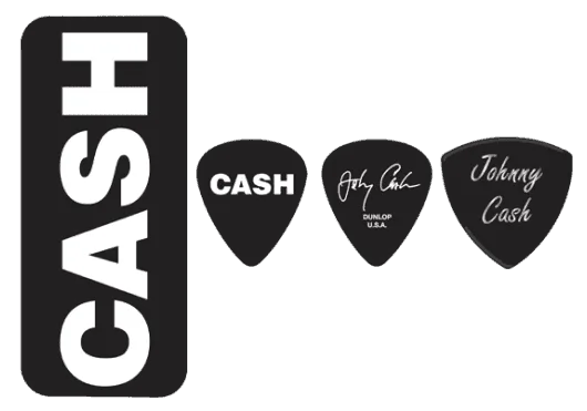 Dunlop | JCPT04H Johnny Cash Bold | Boîte de 6 médiators