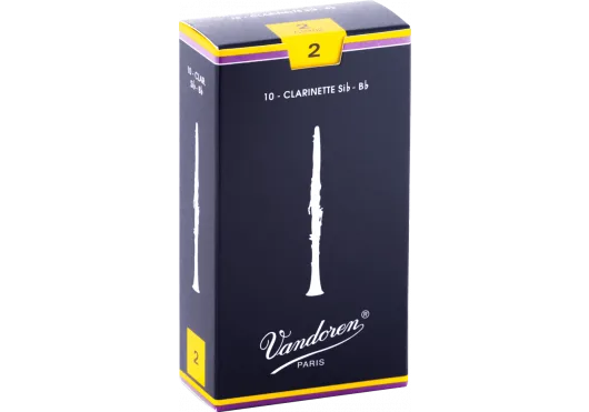 Vandoren | Anches Traditionnelles Clarinette Bb | Force 2 (Boîte de 10)