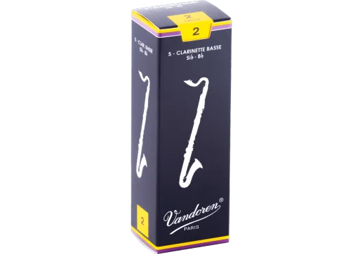 Vandoren | Anches Traditionnelles Clarinette Basse | Force 2 (Boîte de 5)