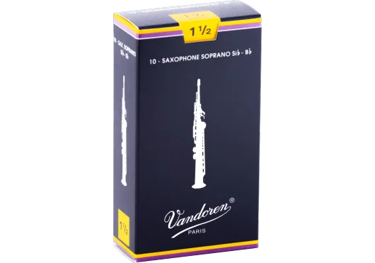 Vandoren | Anches Saxophone Soprano Traditional | 1.5 (Boîte de 10)