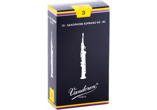 Vandoren | Traditional Soprano Saxophone Reeds | Force 3 (Boîte de 10)
