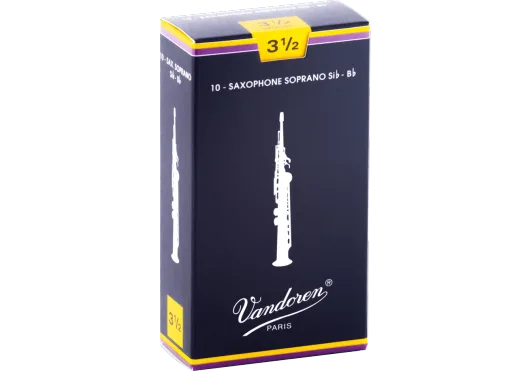 Vandoren | Anches Traditionnelles Saxophone Soprano | 3.5 (Boîte de 10)