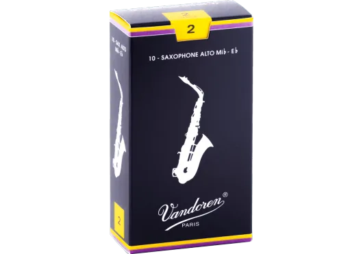 Vandoren | Traditional | Anches Saxophone Alto Force 2 (Boîte de 10)