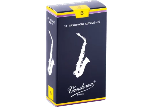 Vandoren | Anches Traditionnelles Saxophone Alto | Force 5 (Boîte de 10)
