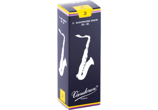 Vandoren | Anches Traditional pour Saxophone Ténor | Force 3 (Boîte de 5)