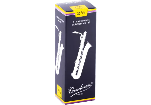 Vandoren | Anches Traditional Saxophone Baryton 2.5 | Boîte de 5