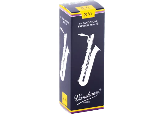 Vandoren | Anches Traditionnelles Saxophone Baryton | 3.5 (Pack de 5)