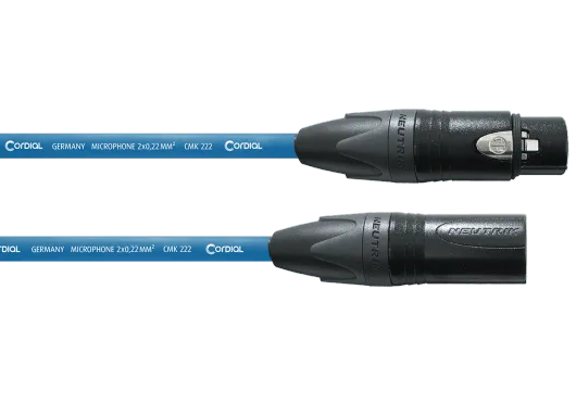 Neutrik | Câble 5M Bleu XLR Mâle-Femelle | Bleu